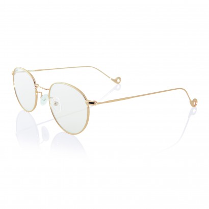 Gold One - golden stainless steel frame for prescription glasses