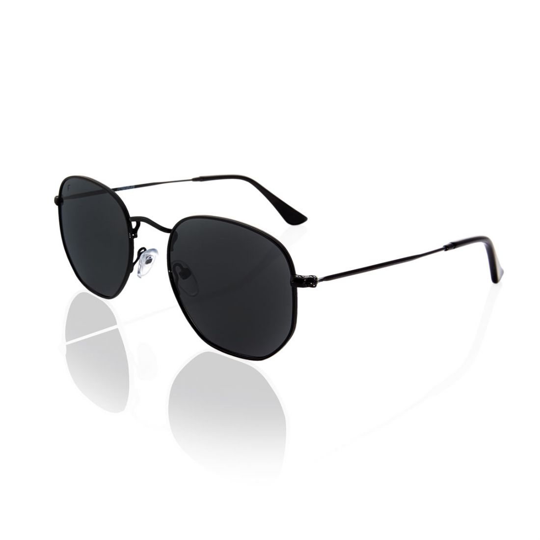 Hexagon metal frame sunglasses green blue pink black polarized lenses