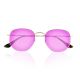 Hexagon pink polarized lenses sunglasses